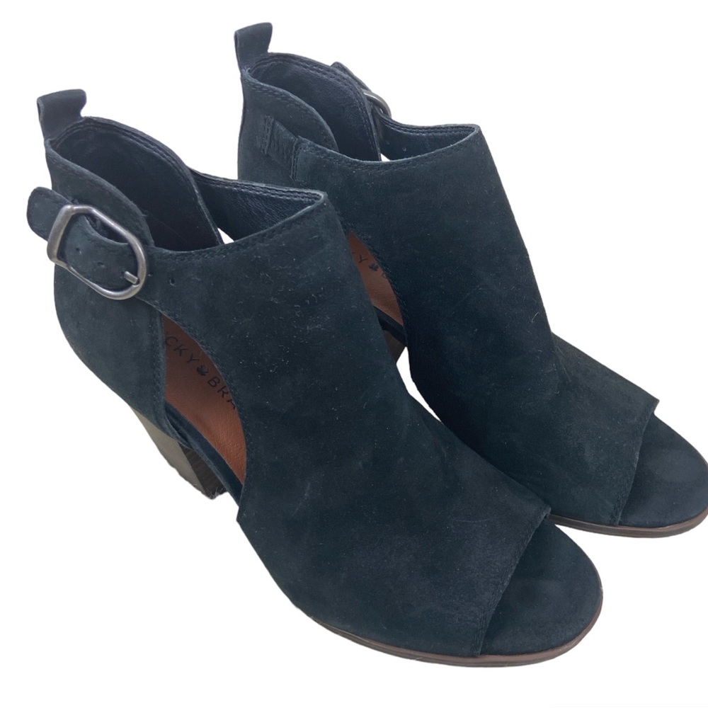 Lucky Brand Women's Lk-oona Pump Leather open toe Bootie 8